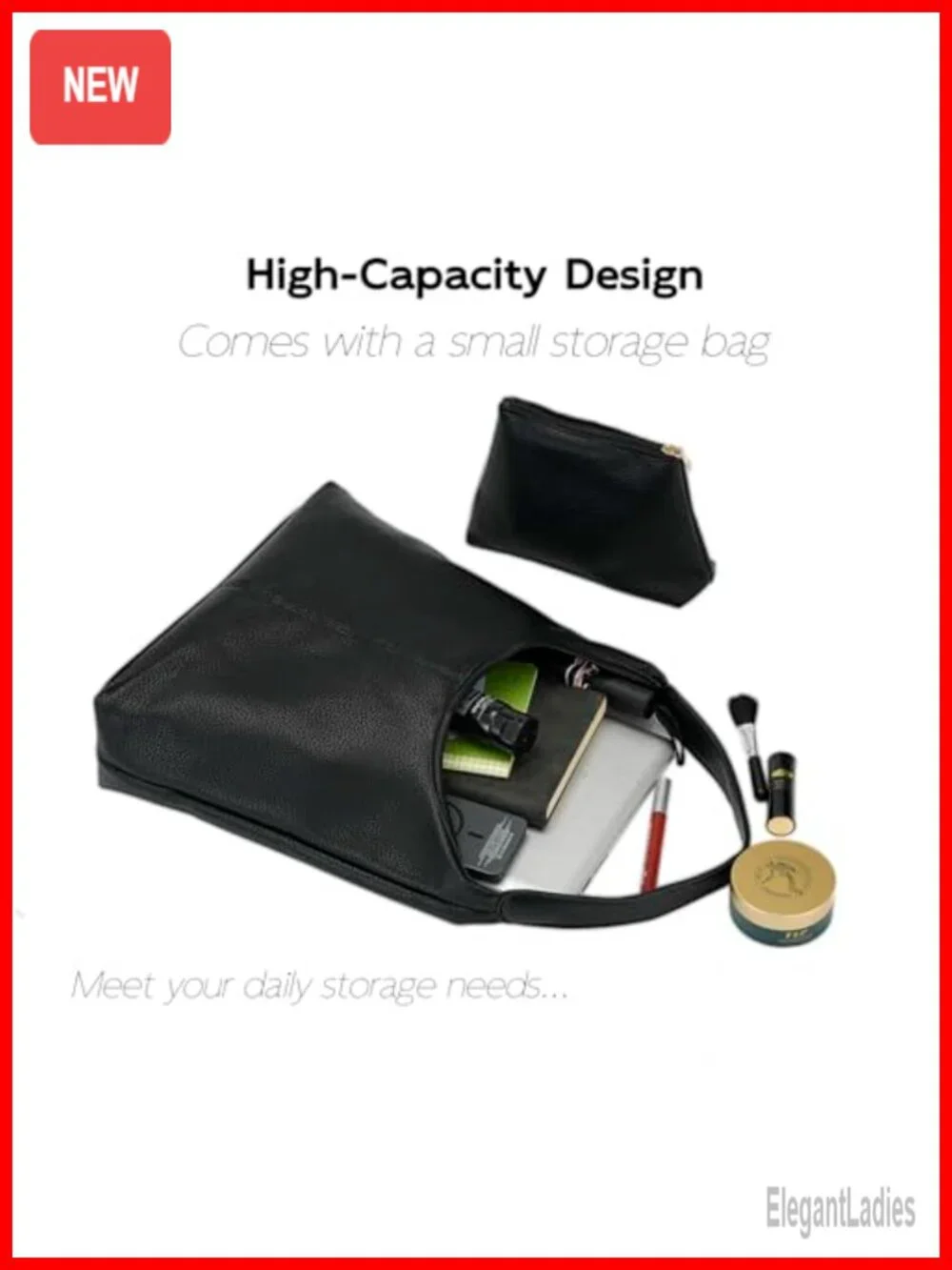 Large Slouchy Hobo Bag for Women Premium Vegan Leather Shoulder Tote Purse Work